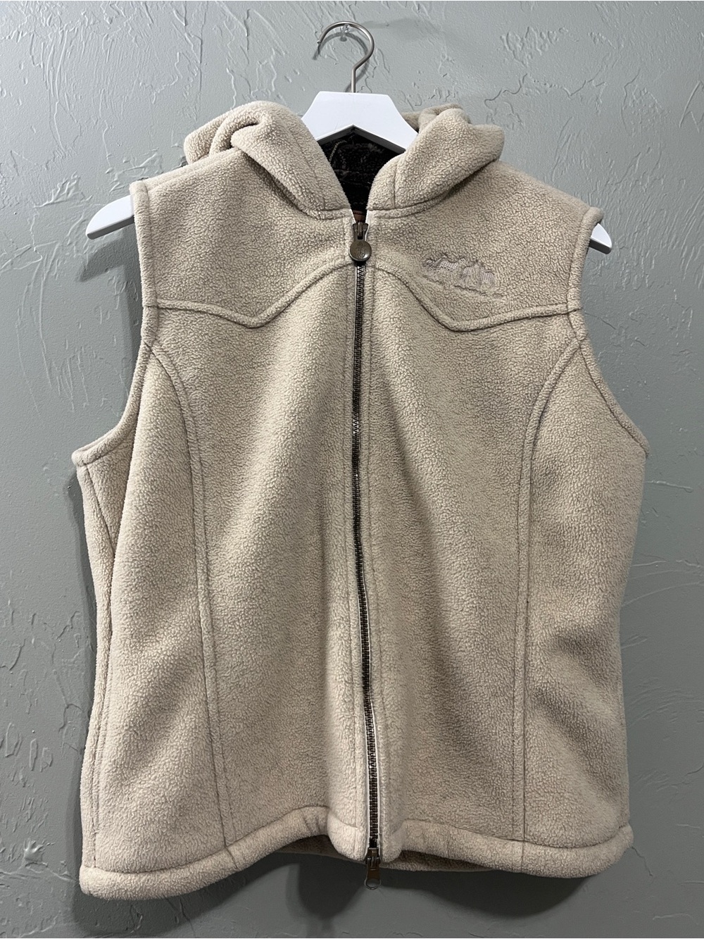 Outback Women's Summit Fleece Vest hooded size large equestrian horse